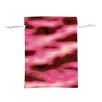 Pink  Waves Flow Series 6 Lightweight Drawstring Pouch (L) Back