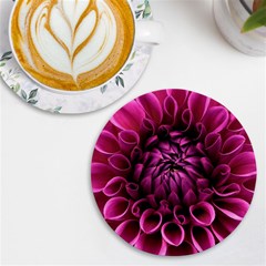 Dahlia-flower-purple-dahlia-petals Uv Print Round Tile Coaster