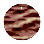 Pink  Waves Flow Series 7 Ornament (Round) Front