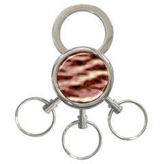 Pink  Waves Flow Series 7 3-ring Key Chain by DimitriosArt