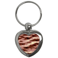 Pink  Waves Flow Series 7 Key Chain (heart) by DimitriosArt