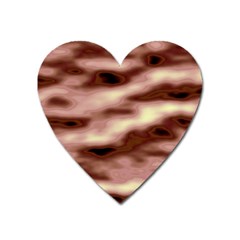 Pink  Waves Flow Series 7 Heart Magnet by DimitriosArt