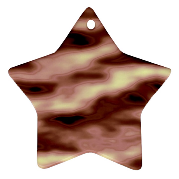 Pink  Waves Flow Series 7 Star Ornament (Two Sides)