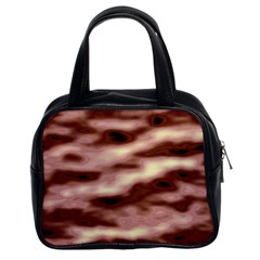 Pink  Waves Flow Series 7 Classic Handbag (two Sides) by DimitriosArt