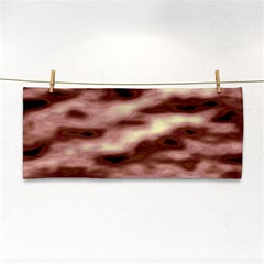 Pink  Waves Flow Series 7 Hand Towel by DimitriosArt