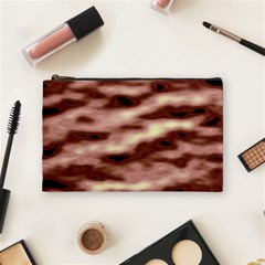 Pink  Waves Flow Series 7 Cosmetic Bag (medium) by DimitriosArt