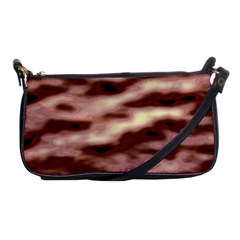 Pink  Waves Flow Series 7 Shoulder Clutch Bag by DimitriosArt