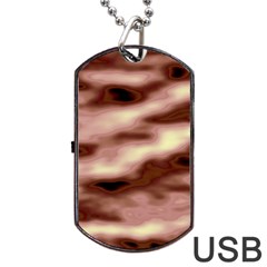 Pink  Waves Flow Series 7 Dog Tag Usb Flash (two Sides) by DimitriosArt