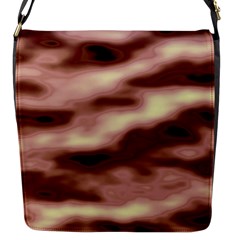 Pink  Waves Flow Series 7 Flap Closure Messenger Bag (s) by DimitriosArt