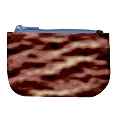 Pink  Waves Flow Series 7 Large Coin Purse by DimitriosArt