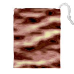 Pink  Waves Flow Series 7 Drawstring Pouch (5xl) by DimitriosArt