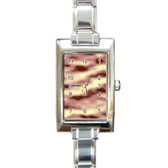 Pink  Waves Flow Series 8 Rectangle Italian Charm Watch by DimitriosArt