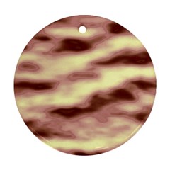 Pink  Waves Flow Series 8 Ornament (round) by DimitriosArt