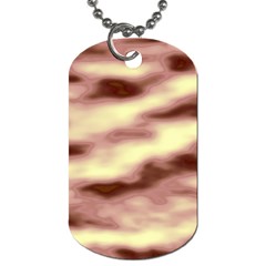 Pink  Waves Flow Series 8 Dog Tag (two Sides) by DimitriosArt