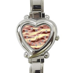 Pink  Waves Flow Series 8 Heart Italian Charm Watch by DimitriosArt