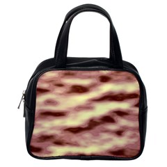 Pink  Waves Flow Series 8 Classic Handbag (one Side) by DimitriosArt