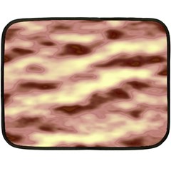 Pink  Waves Flow Series 8 Fleece Blanket (mini) by DimitriosArt