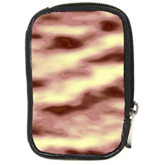 Pink  Waves Flow Series 8 Compact Camera Leather Case by DimitriosArt