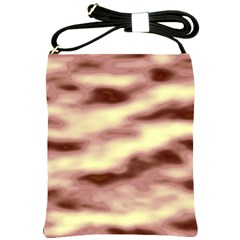 Pink  Waves Flow Series 8 Shoulder Sling Bag by DimitriosArt