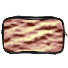 Pink  Waves Flow Series 8 Toiletries Bag (one Side) by DimitriosArt