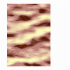 Pink  Waves Flow Series 8 Small Garden Flag (two Sides) by DimitriosArt