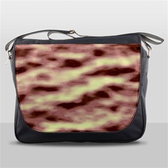 Pink  Waves Flow Series 8 Messenger Bag by DimitriosArt