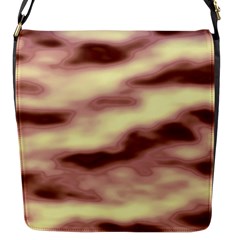 Pink  Waves Flow Series 8 Flap Closure Messenger Bag (s) by DimitriosArt