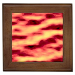 Red Waves Flow Series 3 Framed Tile by DimitriosArt