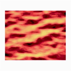 Red Waves Flow Series 3 Small Glasses Cloth by DimitriosArt