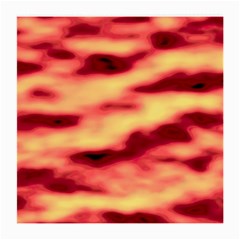 Red Waves Flow Series 3 Medium Glasses Cloth by DimitriosArt