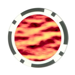 Red Waves Flow Series 3 Poker Chip Card Guard (10 Pack) by DimitriosArt