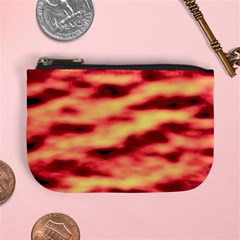 Red Waves Flow Series 3 Mini Coin Purse by DimitriosArt