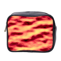 Red Waves Flow Series 3 Mini Toiletries Bag (two Sides) by DimitriosArt