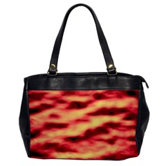 Red Waves Flow Series 3 Oversize Office Handbag by DimitriosArt