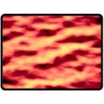 Red Waves Flow Series 3 Fleece Blanket (Large)  80 x60  Blanket Front