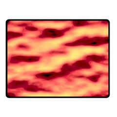 Red Waves Flow Series 3 Fleece Blanket (small) by DimitriosArt