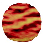 Red Waves Flow Series 3 Large 18  Premium Round Cushions Back