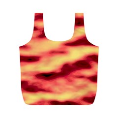 Red Waves Flow Series 3 Full Print Recycle Bag (m) by DimitriosArt