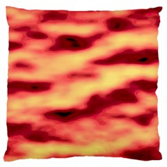 Red Waves Flow Series 3 Standard Flano Cushion Case (one Side) by DimitriosArt