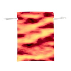 Red Waves Flow Series 3 Lightweight Drawstring Pouch (l) by DimitriosArt