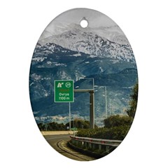 Landscape Highway Scene, Patras, Greece Ornament (oval) by dflcprintsclothing