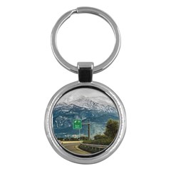 Landscape Highway Scene, Patras, Greece Key Chain (round) by dflcprintsclothing