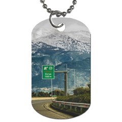 Landscape Highway Scene, Patras, Greece Dog Tag (two Sides) by dflcprintsclothing