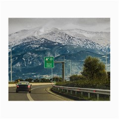 Landscape Highway Scene, Patras, Greece Small Glasses Cloth by dflcprintsclothing