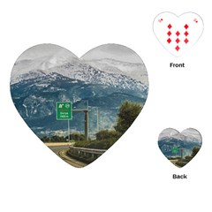 Landscape Highway Scene, Patras, Greece Playing Cards Single Design (heart) by dflcprintsclothing