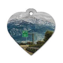 Landscape Highway Scene, Patras, Greece Dog Tag Heart (two Sides) by dflcprintsclothing