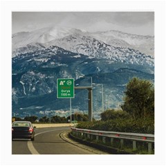 Landscape Highway Scene, Patras, Greece Medium Glasses Cloth (2 Sides) by dflcprintsclothing