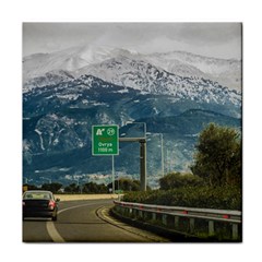 Landscape Highway Scene, Patras, Greece Face Towel by dflcprintsclothing