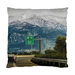 Landscape Highway Scene, Patras, Greece Standard Cushion Case (one Side) by dflcprintsclothing