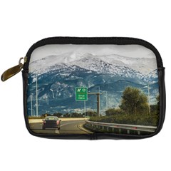 Landscape Highway Scene, Patras, Greece Digital Camera Leather Case by dflcprintsclothing